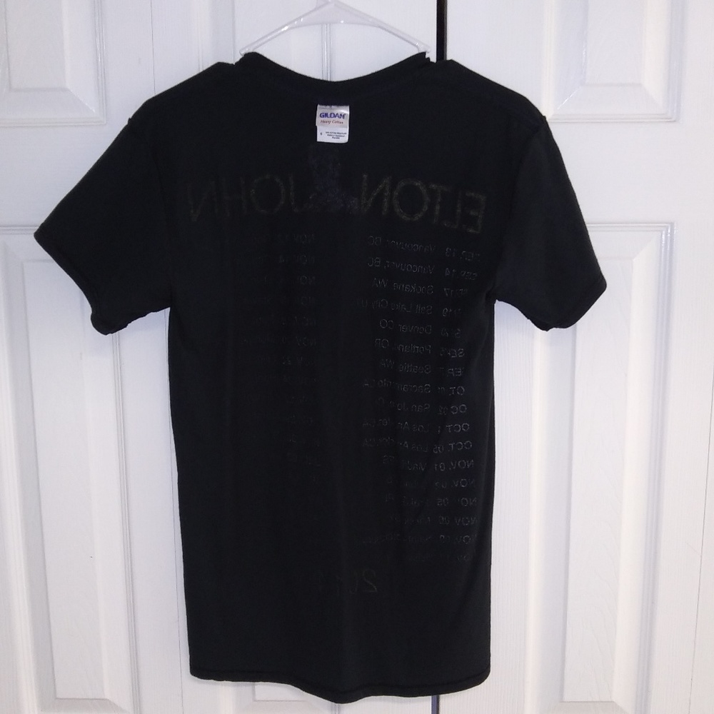 Sir Elton John 2014 World Tour Black Concert T-shirt Boys Small Double Sided - Picture 6 of 8